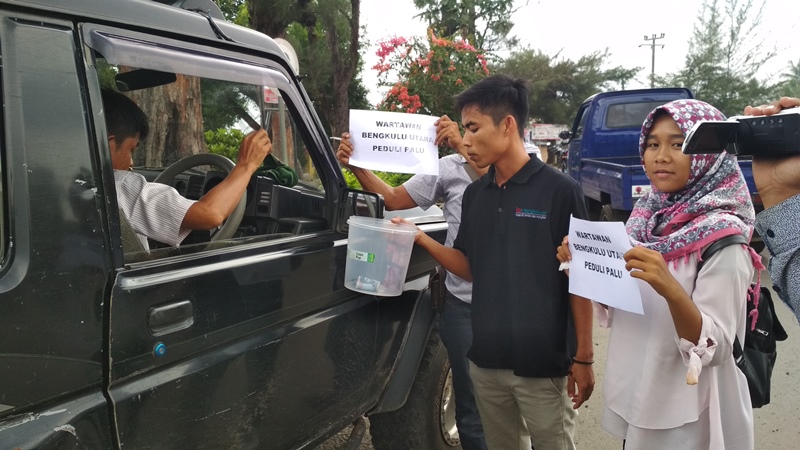 Wartawan  Bengkulu Utara Peduli Palu dan Donggala