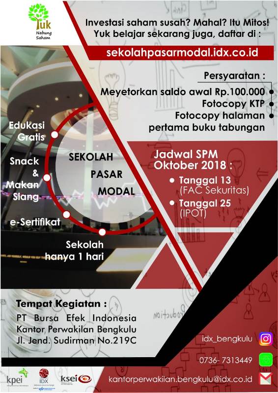 IDX Kembali Gelar Sekolah Pasar Modal di Bengkulu