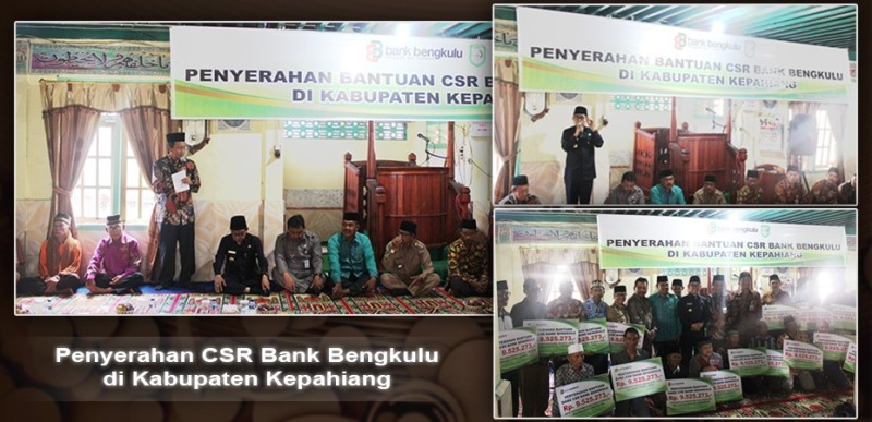 Bank Bengkulu Salurkan CSR Ke Pemkab Kepahiang