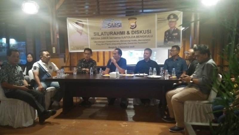 Kapolda Bengkulu Ajak SMSI Bersinergi Sukseskan Pemilu 2019