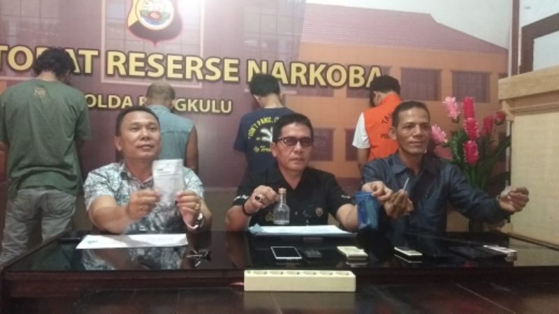 Polda Bengkulu Ringkus 4 Pengedar Narkoba