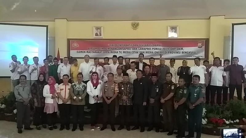 Demi Pilpres Damai, Kapolda Bengkulu Kumpulkain Tim Pemenangan Pilpres