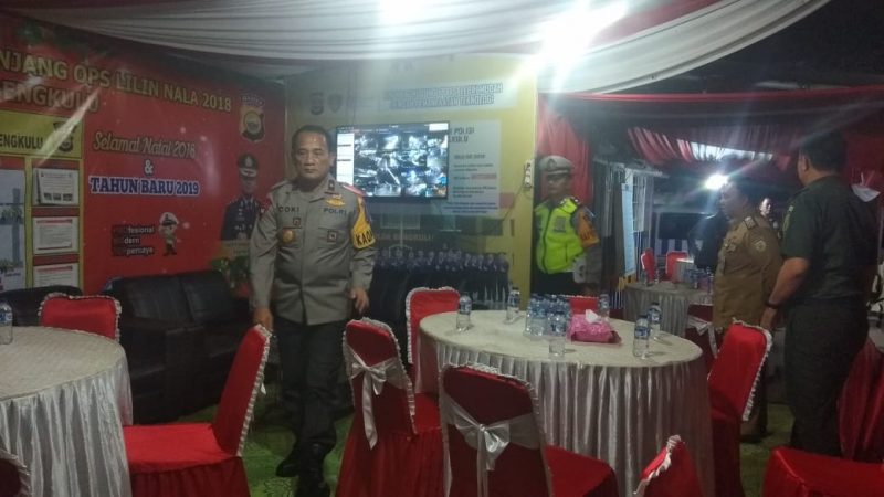 Kapolda Bengkulu Cek Pos Pengamanan Tahun Baru