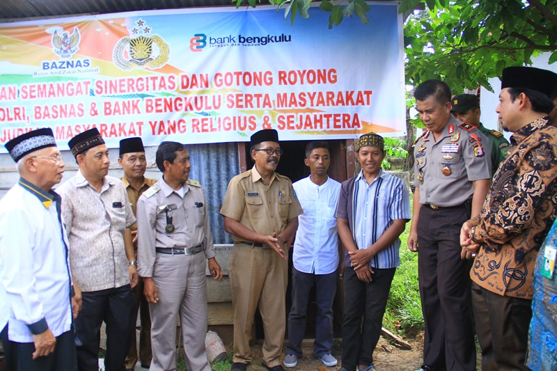 Yayasan Polres Bengkulu Bedah Rumah Pekerja Serabutan