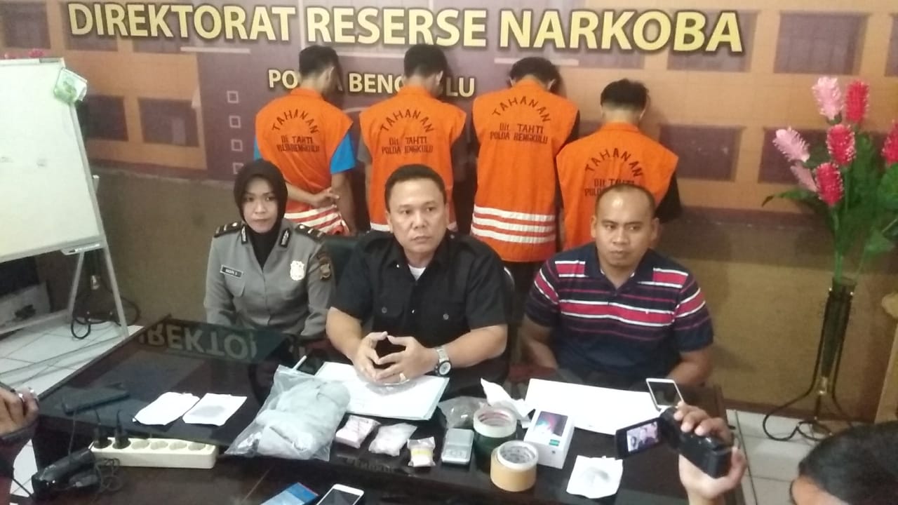 Miliki Narkotika, 4 Pemuda di Bengkulu Diamankan