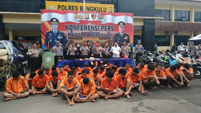 Kurun Waktu 3 Bulan, 42 Tersangka Kasus C3 di Bengkulu Diamankan