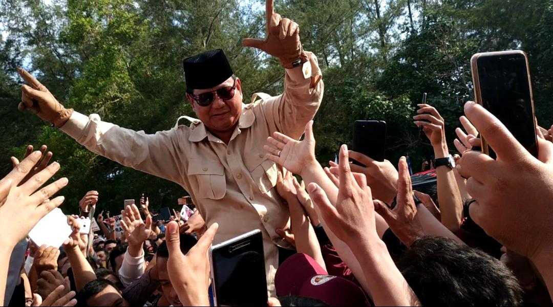 Kedatangan Prabowo di Bengkulu, Disambut Ribuan Simpatisan