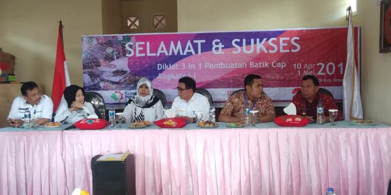 Gelar Diklat, Pembuatan Batik Cap