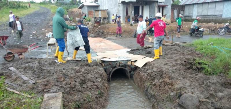 PGE dan Koramil Curup Bangun Gorong-Gorong