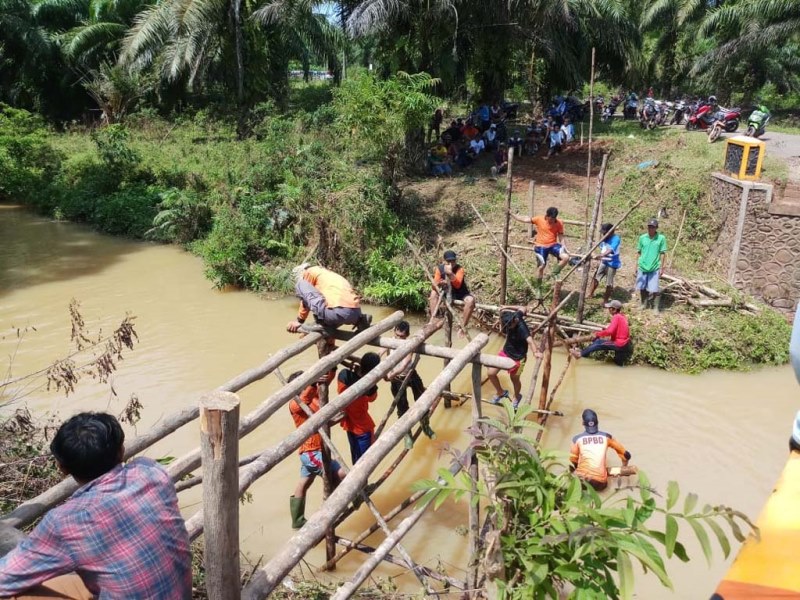 BPBD Bangun Jembatan Darurat