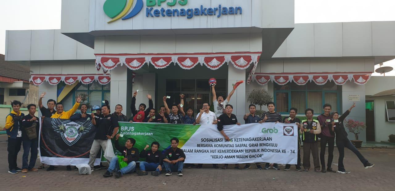 BPJSTK Kenalkan Perlindungan Kerja pada Grab Bengkulu