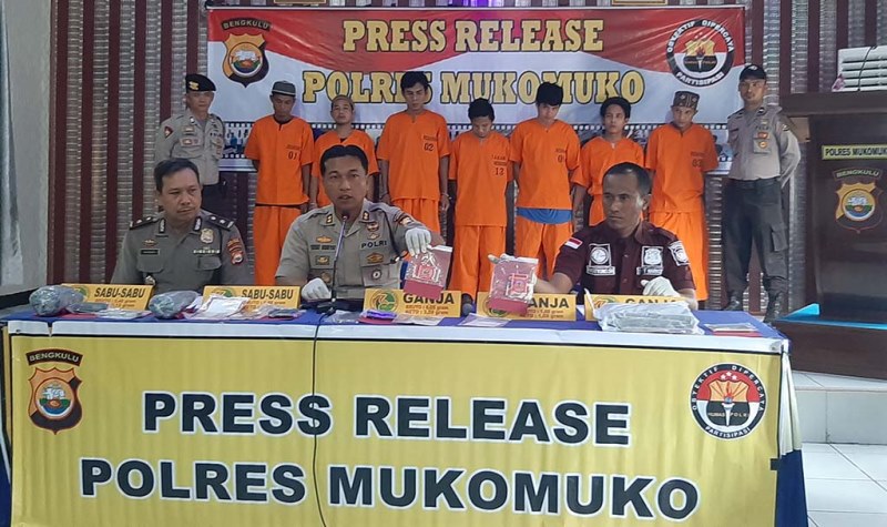 Polres Tetapkan Tujuh Tersangka Narkoba