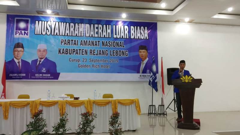 Fikri Pimpin PAN Rejang Lebong