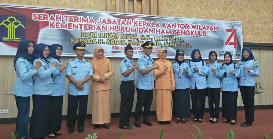 Abdul Hany Gantikan Ilham Djaya Jabat Kakanwil Kemenkumham Bengkulu