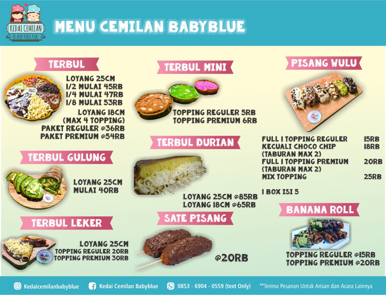 Cemilan Babyblue Tawarkan Martabak Bertoping Kekinian