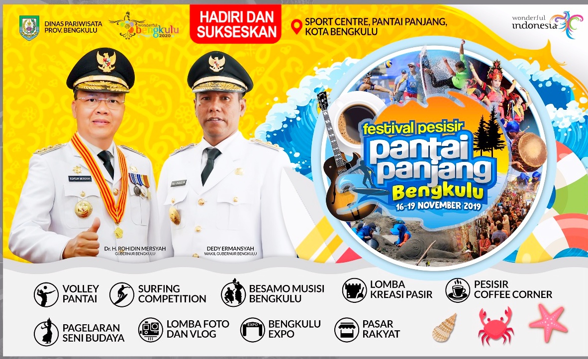 Tiga Event Masuk Kalender Nasional, Gubernur Bengkulu Targetkan Tambah 2 Event Lagi