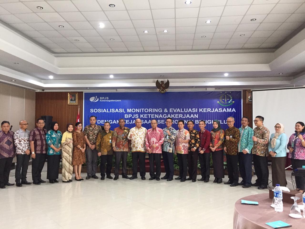 BPJS Ketenagakerjaan Jalin Kerjasama dengan Kejaksaan se-Provinsi Bengkulu