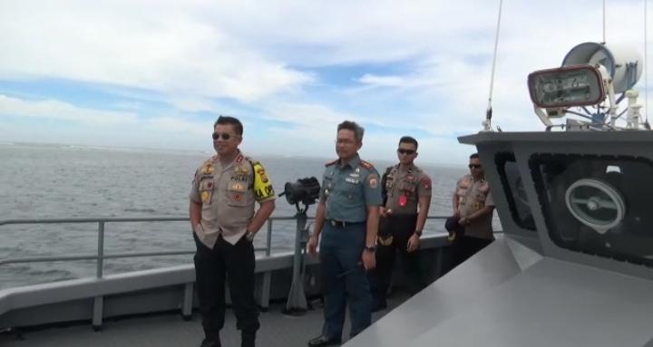 Operasi Pukat Nala, Kapolda dan Danlanal Pantau Perairan Laut Bengkulu