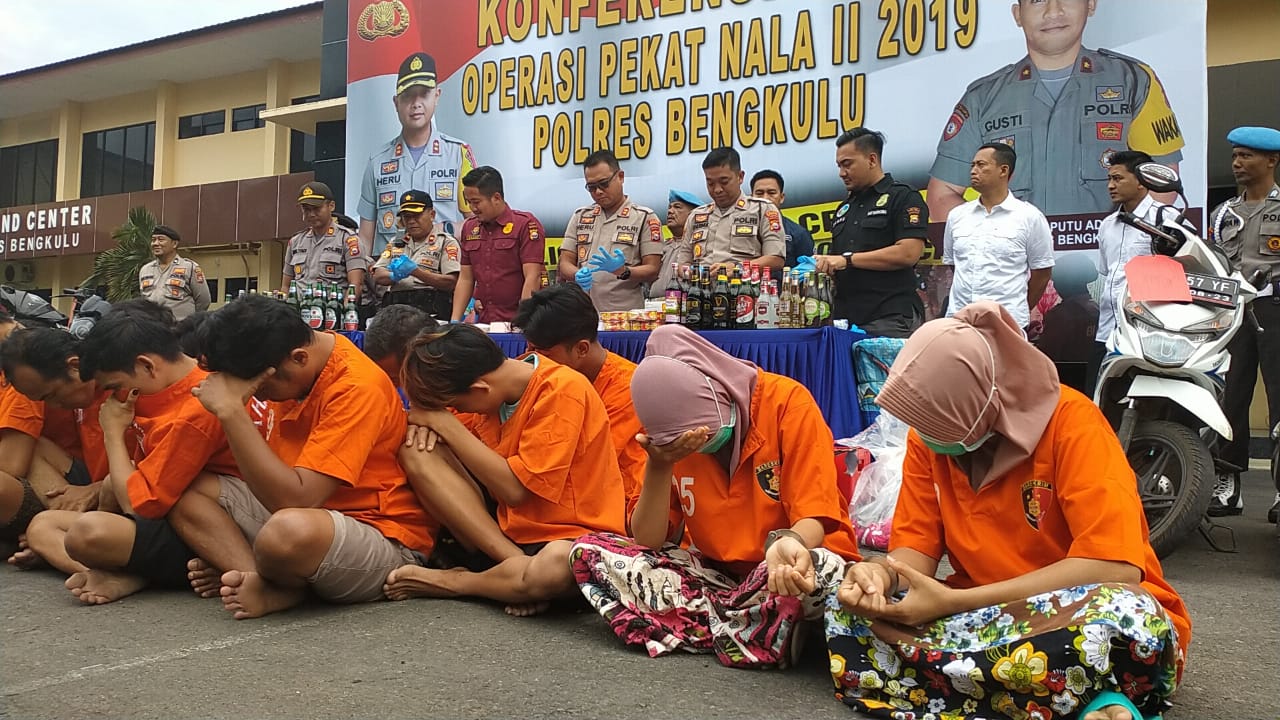 Polres Bengkulu Amankan 26 Tersangka Berbagai Tindak Pidana Kejahatan