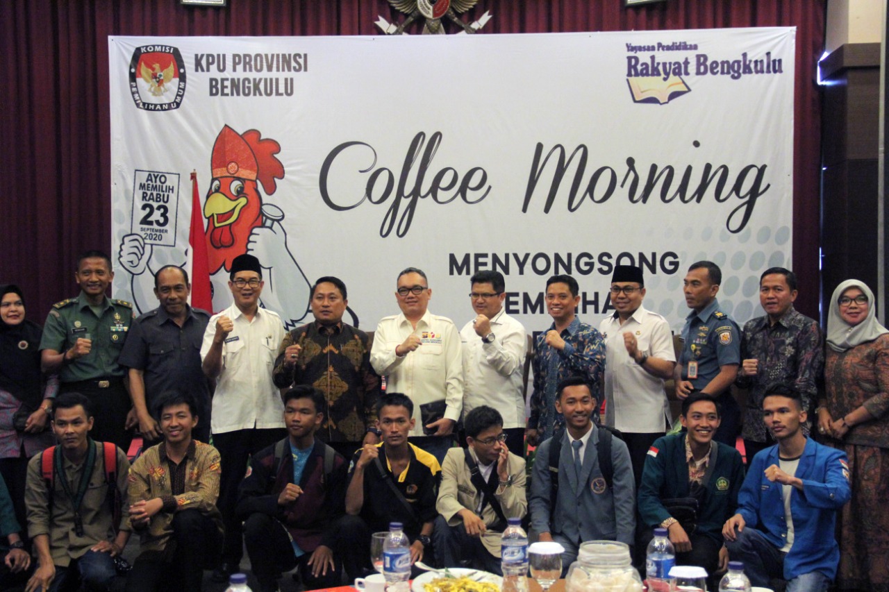 Mantapkan Persiapan Pemilu, KPU Bengkulu dan Yayasan Pendidikan RB Gelar Coffee Morning