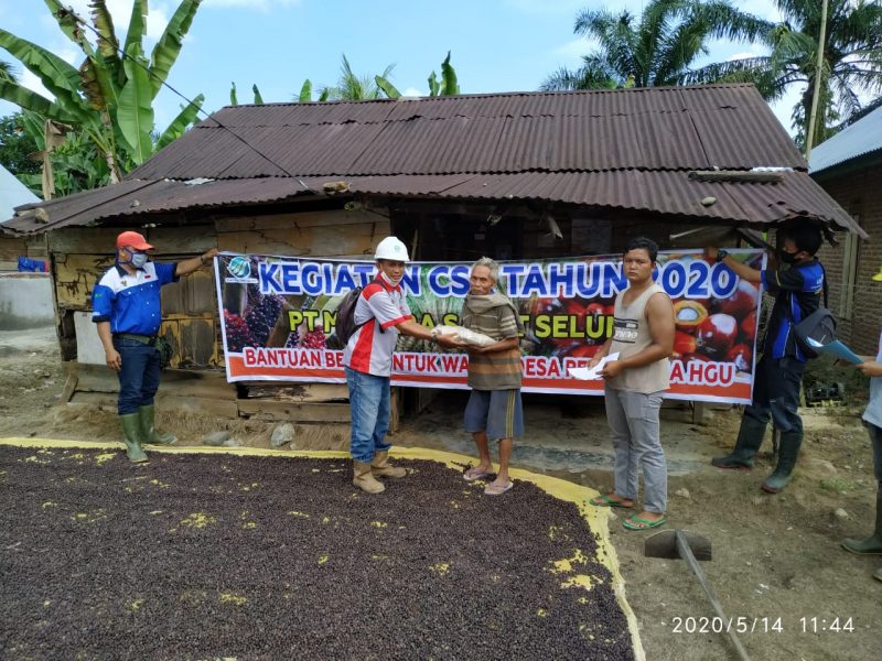 PT MSS Bagikan Sembako, Pada Warga 10 Desa Penyangga