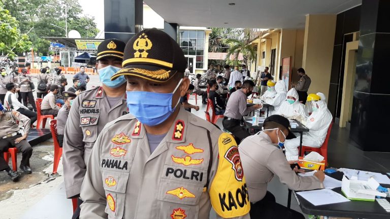 Dinkes Kota Lakukan Rapid Test Personel Polres Bengkulu
