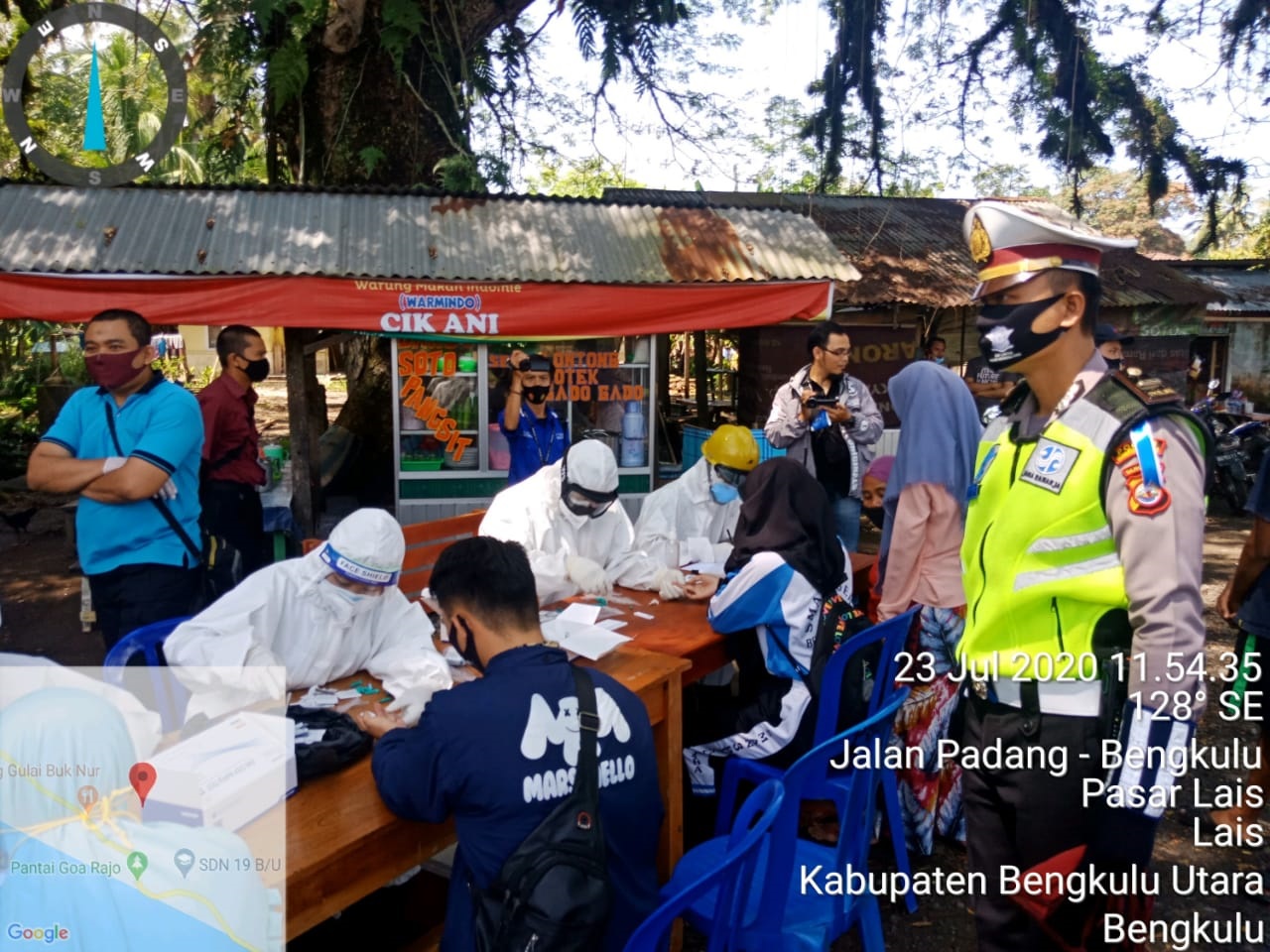 Rapid Test di Jalan, Seorang Pengendara Reaktif Covid-19