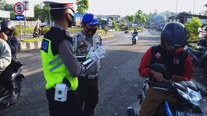 Ratusan Pengendara Ditilang Polres BS