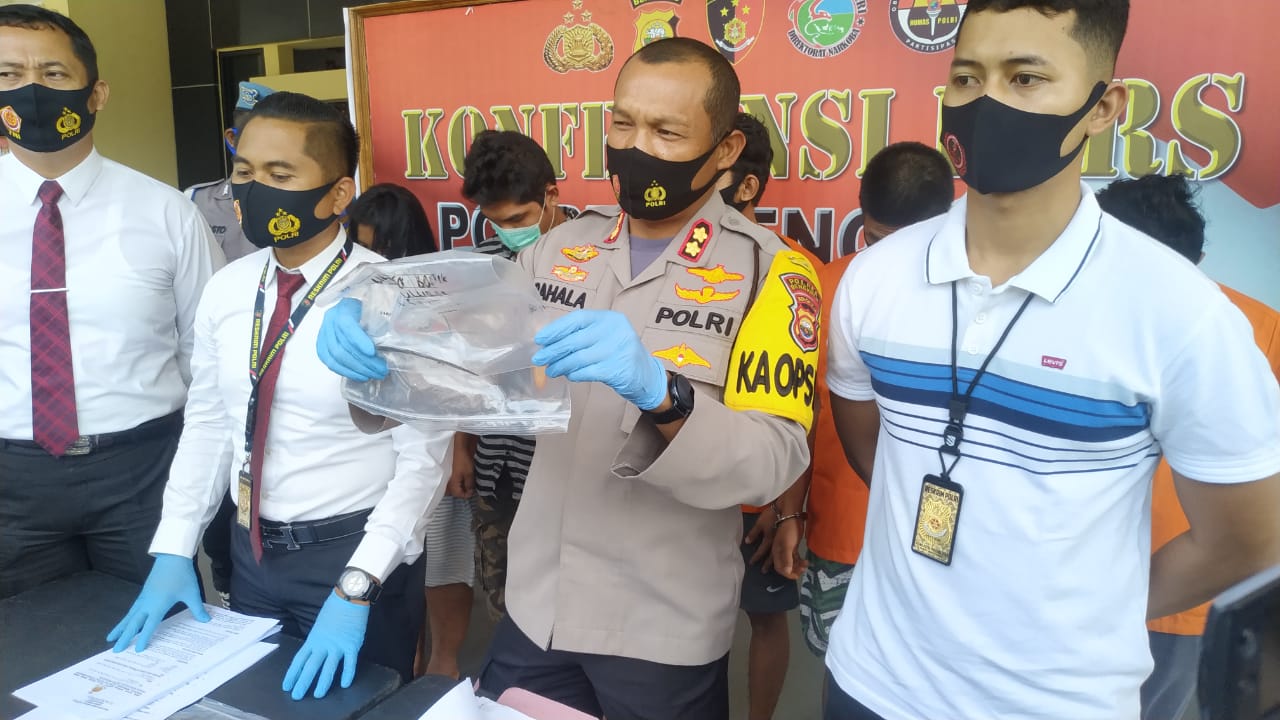 Polres Bengkulu Ringkus 5 Tersangka Tindak Kriminal