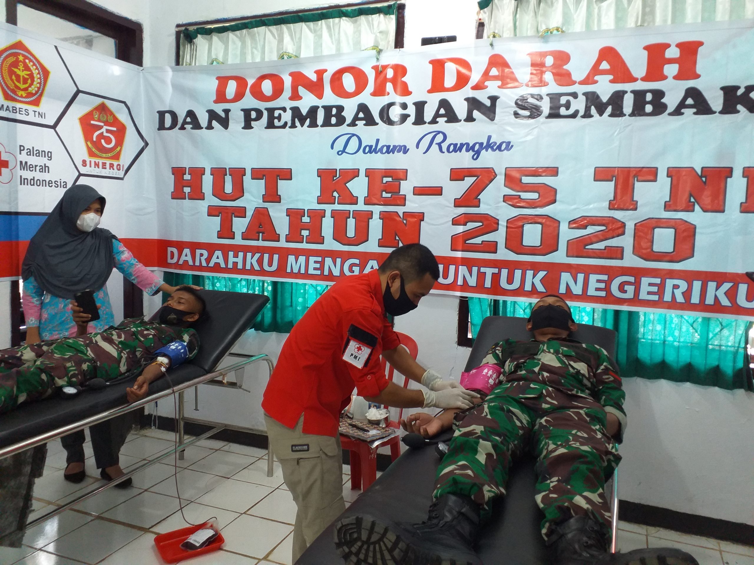 Sambut HUT TNI ke-75, Kodim Bengkulu Utara Gelar Donor Darah