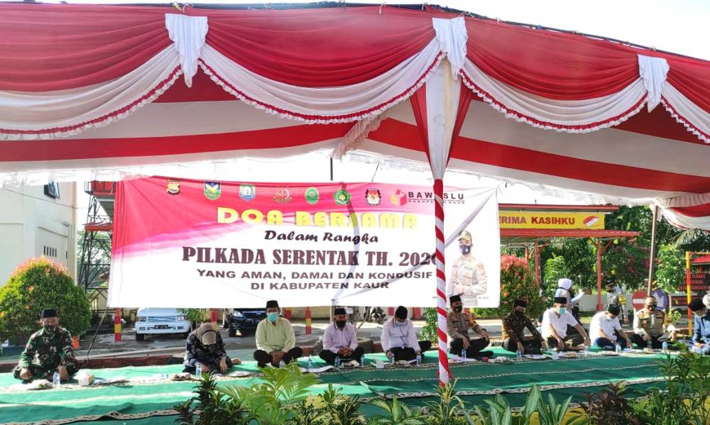 Wujudkan Pilkada Aman, Polres Kaur Doa Bersama