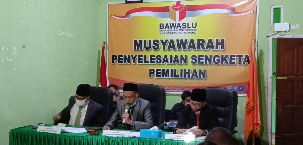 Bawaslu Kepahiang Perintahkan KPU Verfak Ulang