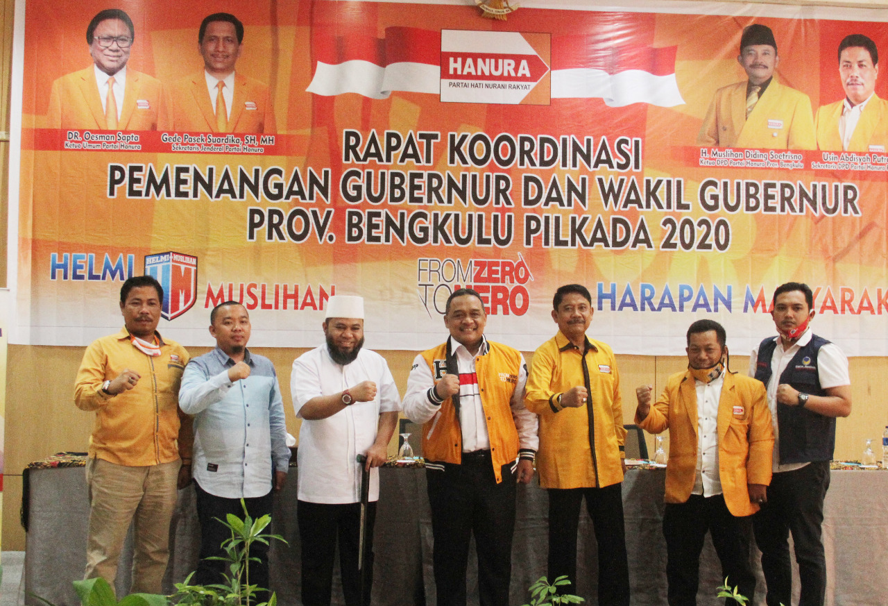 Tak Dukung Helmi-Muslihan di Pilgub Bengkulu, Kader Partai Hanura Bakal Dipecat