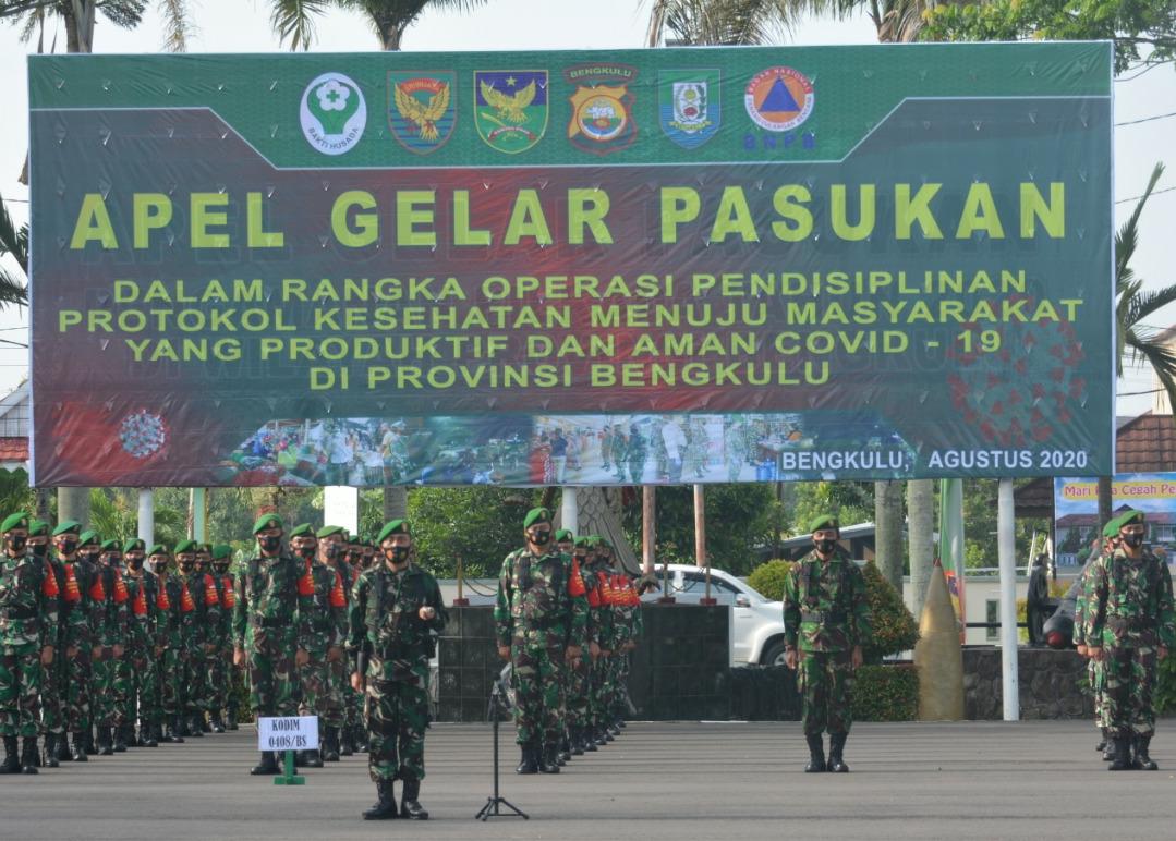 Disiplinkan Masyarakat Soal Protokol Kesehatan, 816 Personel TNI dari Korem 041 Gamas Dikerahkan 