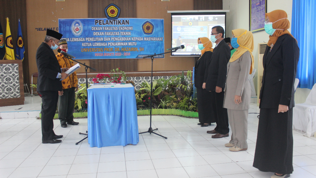 Pelantikan Dekan, Ketua LPPM dan LPM Unihaz Bengkulu