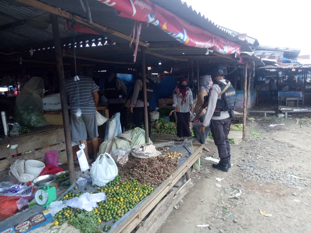 Brimob Bengkulu Terus Patroli Imbau Patuhi Prokes