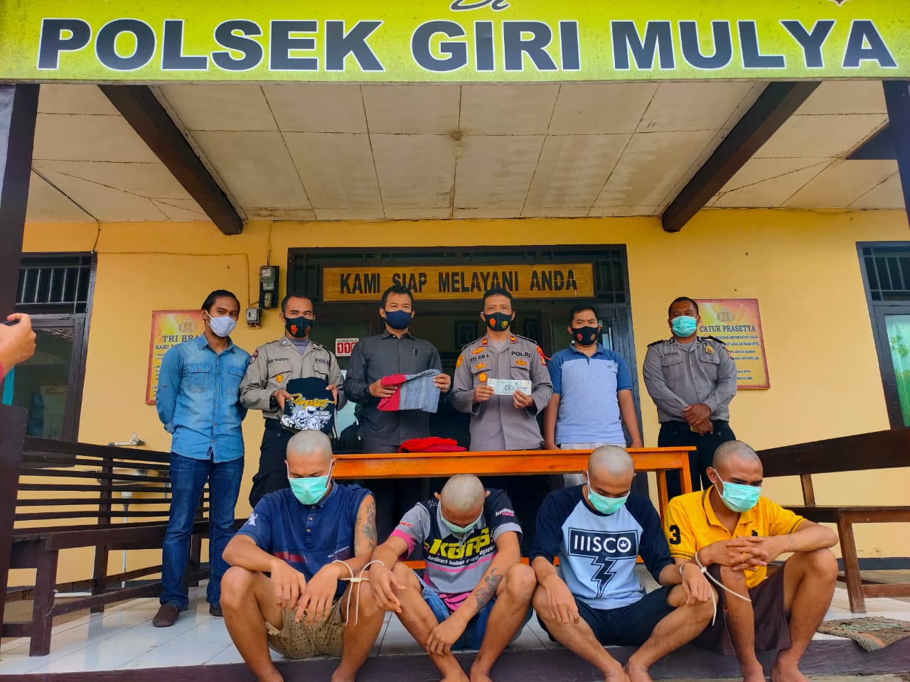 Polsek Giri Mulya Amankan 4 Pelaku Curnak