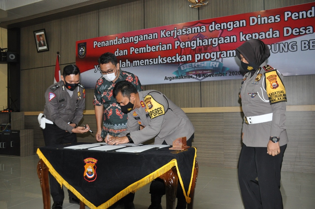 Polres Bengkulu Utara MoU dan Berikan Penghargaan