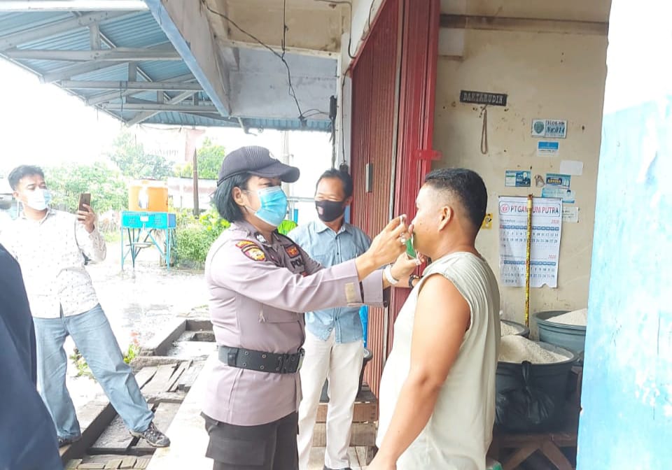 Operasi Yustisi, Polres Bengkulu Tegur Warga Tak Pakai Masker 