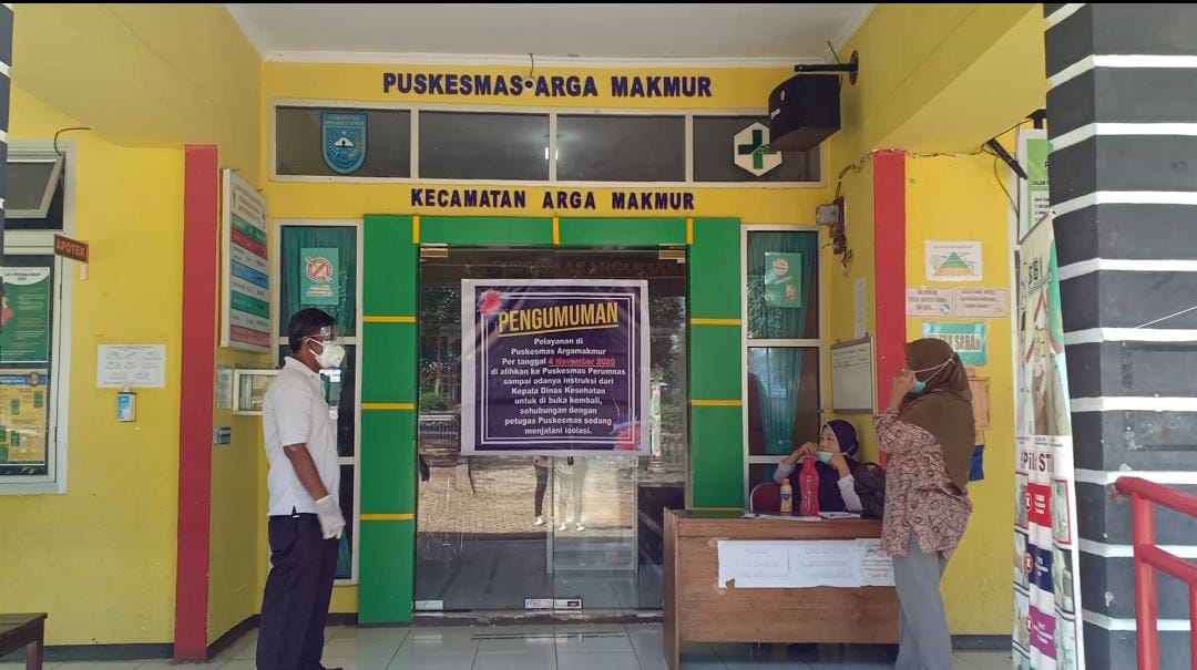 Nakes Positif Covid-19, Puskesmas Arga Makmur Ditutup Sementara  dan 7  Rekannya Reaktif