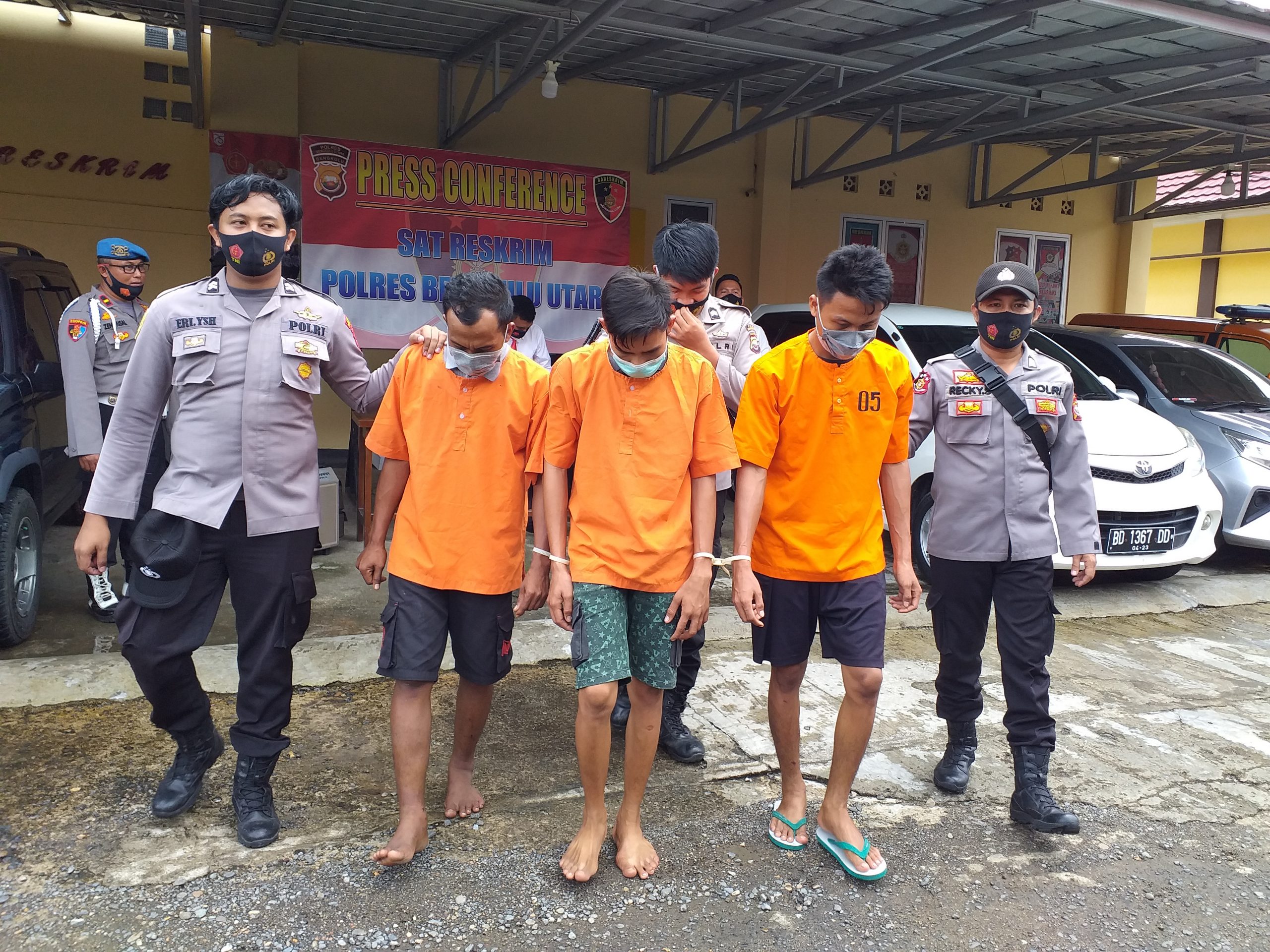 Polres Bengkulu Utara Tangkap 3 Pembunuh Ogen