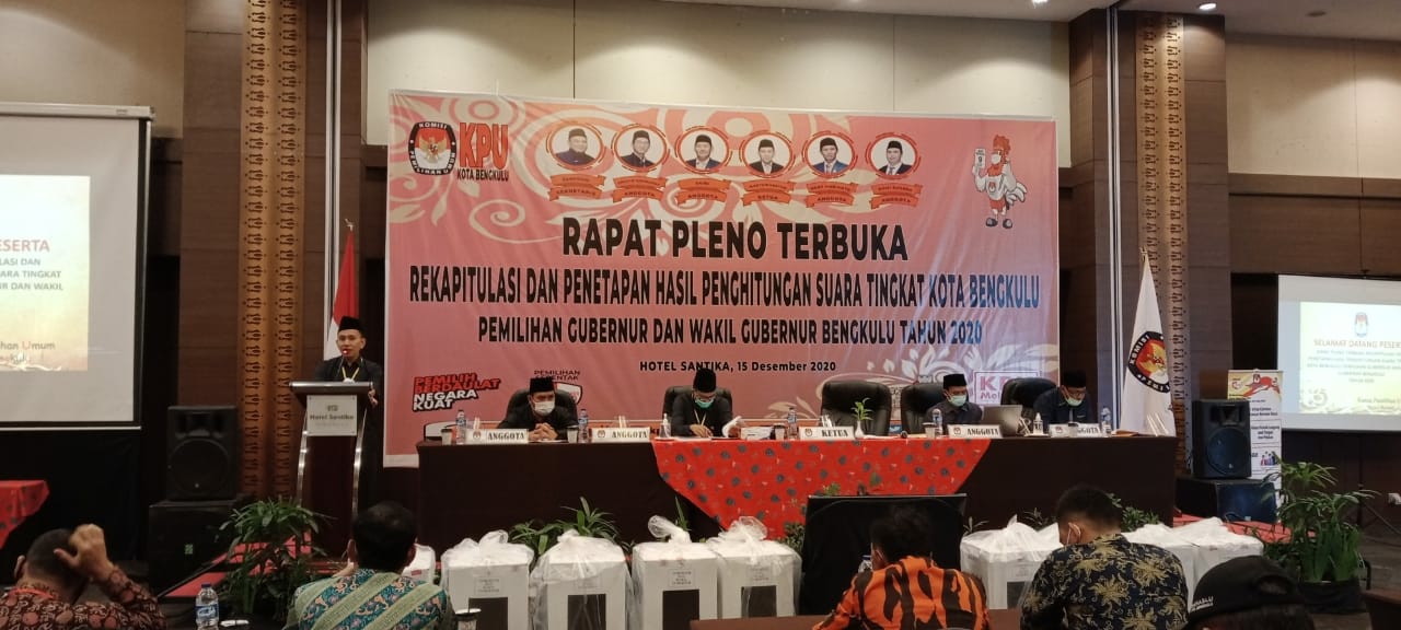 KPU Kota Bengkulu Gelar Pleno Hasil Pilgub 2020
