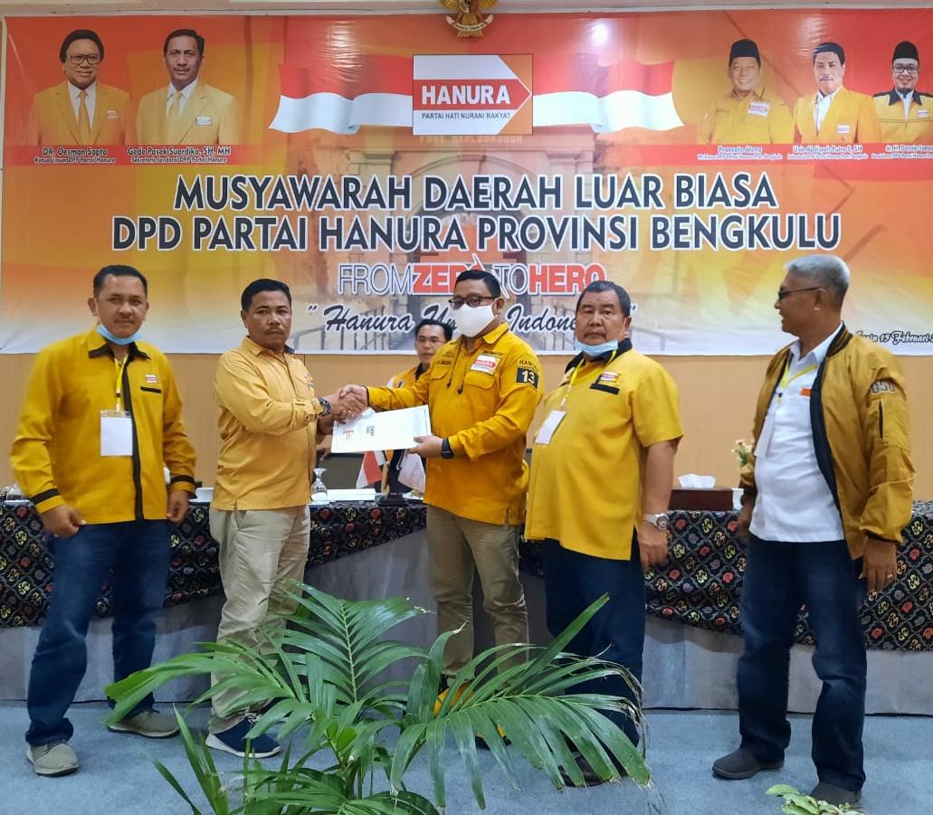Usin Abdisyah Putra Sembiring Ketua DPD Hanura Terpilih