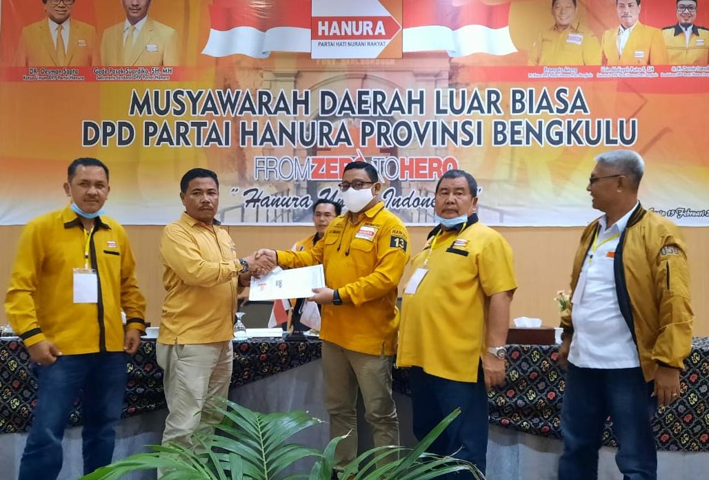 DPRD Bengkulu Beri Selamat Terpilihnya Usin Abdisyah PS Jadi Ketua DPD Hanura