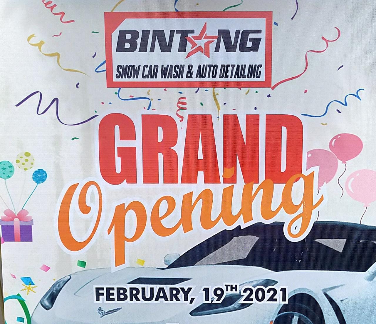 Grand Opening Bintang Snow Car Wash & Auto Detailing Diskon 50% Hingga Akhir Februari