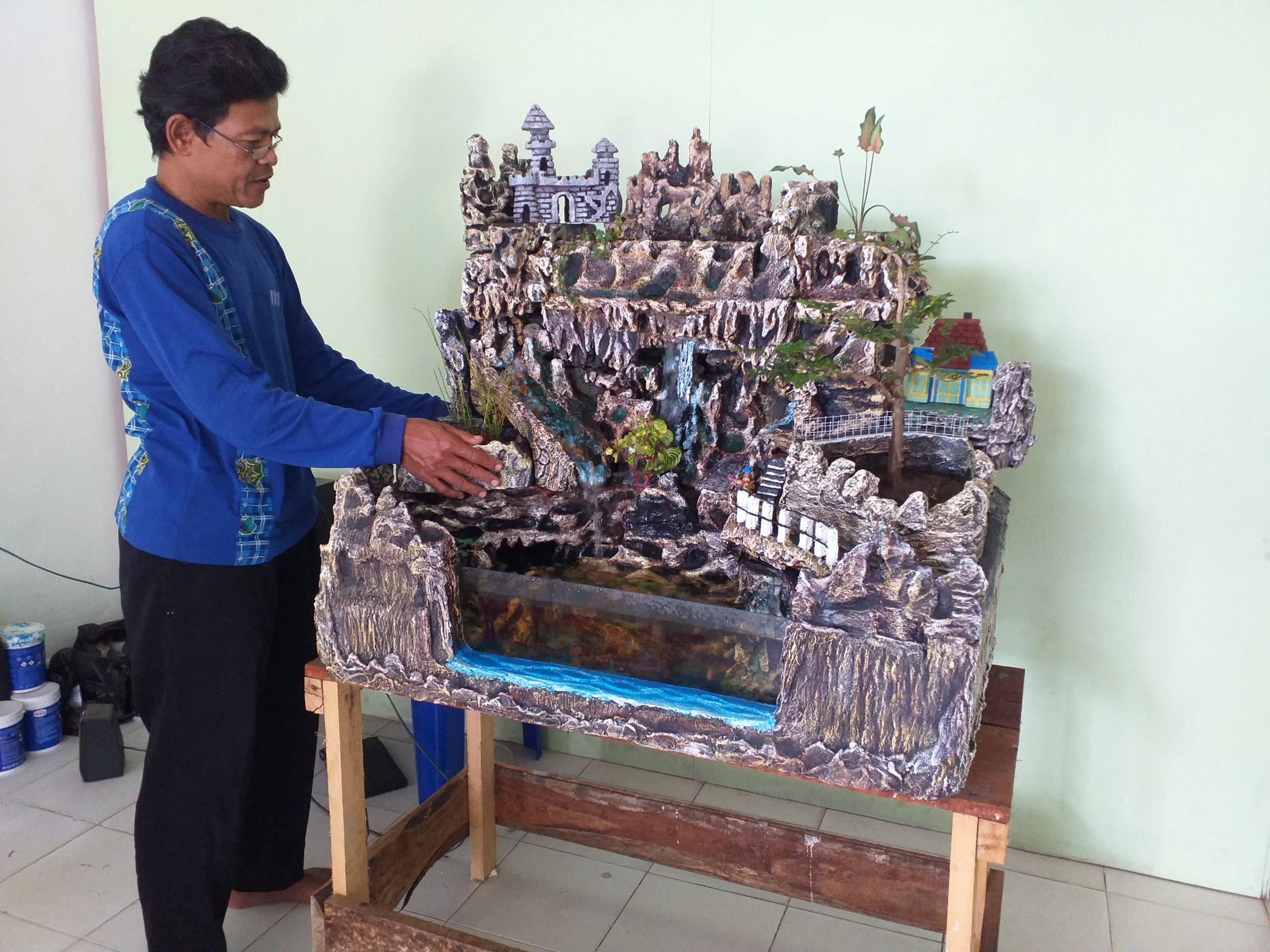 Ide Kreatif Warga Bengkulu Utara, Sulap Styrofoam Jadi Paludarium