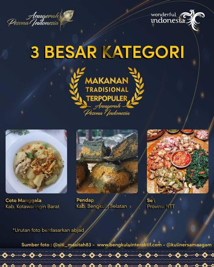 Pendap dari BS Masuk 3 Besar Makanan Tradisional Terpopuler