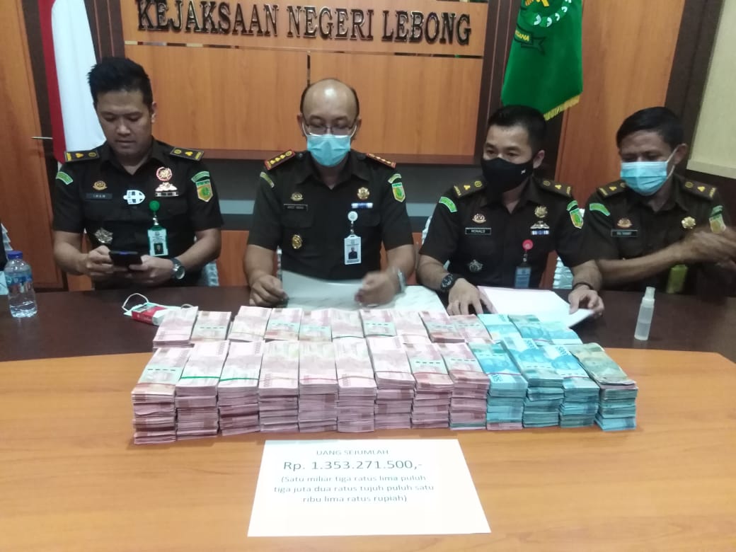Mantan Ketua DPRD Lebong Titipkan Uang Pengganti Lebih Rp 1,3 M