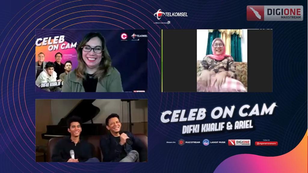 Hadirkan Hiburan Digital untuk Jurnalis Sumatera, Telkomsel Gelar Celeb on Cam Ngobrol Bareng Ariel dan Difki 