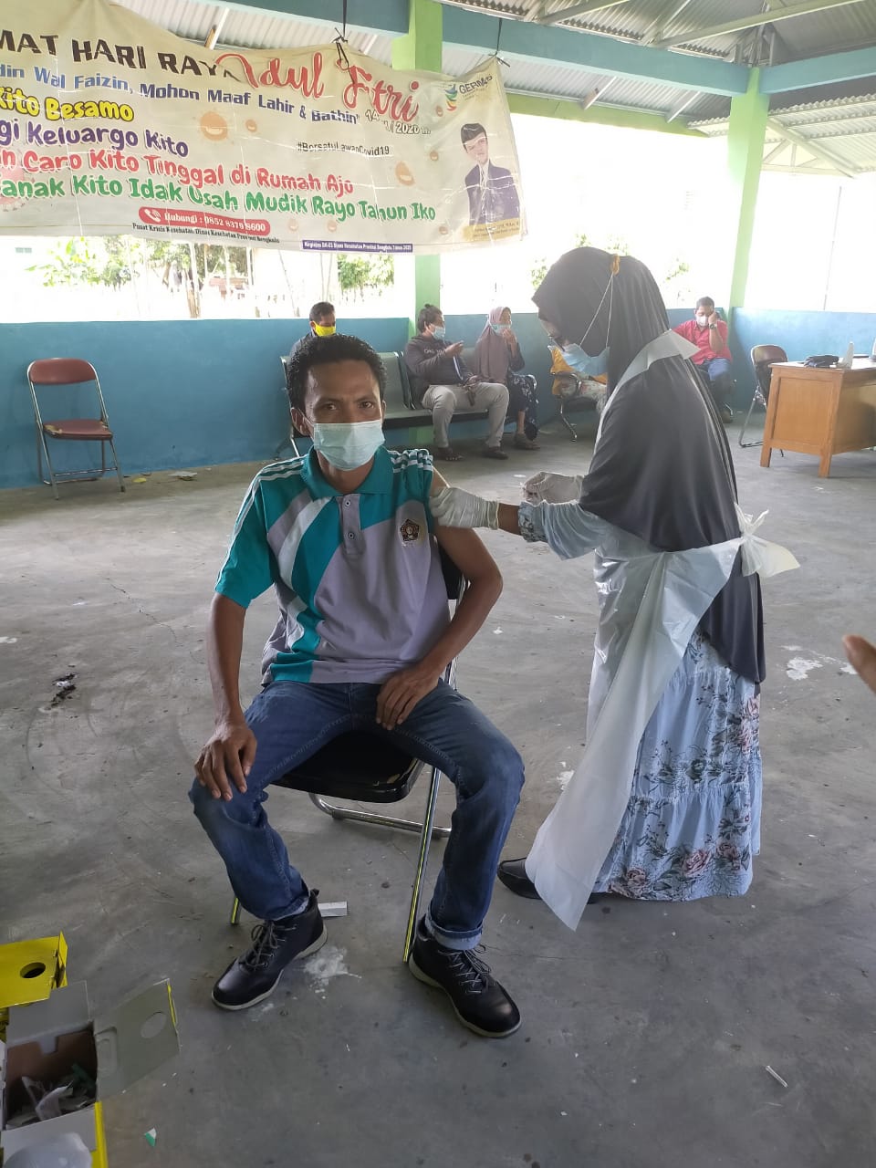 Belasan Wartawan di Mukomuko Disuntik Vaksin Covid-19 Tahap Dua